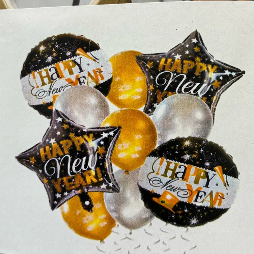 Glitzy Black & Gold New Year’s Eve Party Decor Kit - NIB